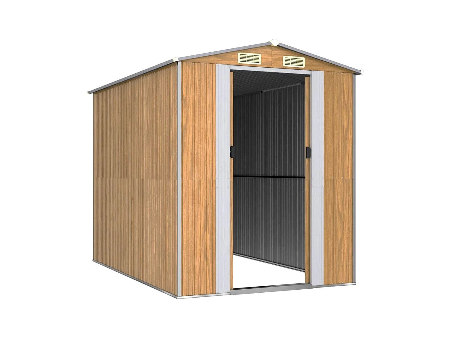 Garden Furniture -  Abri de jardin Marron clair 192x274x223 cm Acier galvanisé