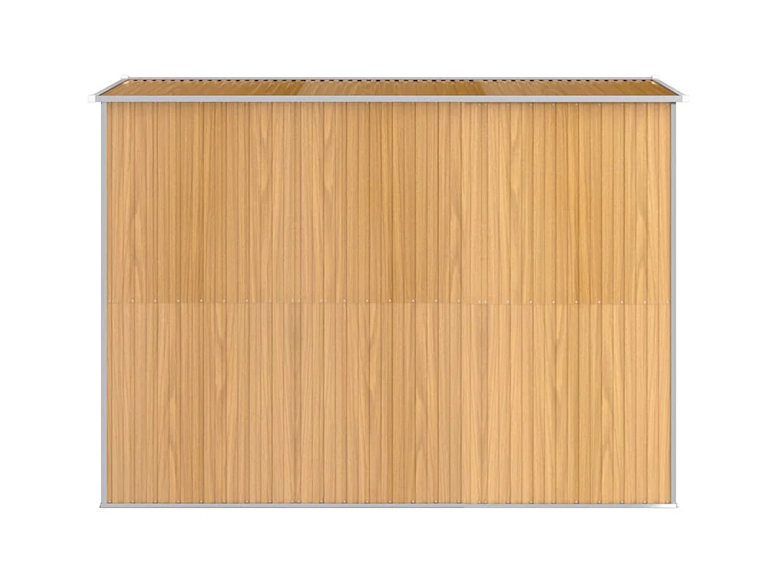 Garden Furniture -  Abri de jardin Marron clair 192x274x223 cm Acier galvanisé