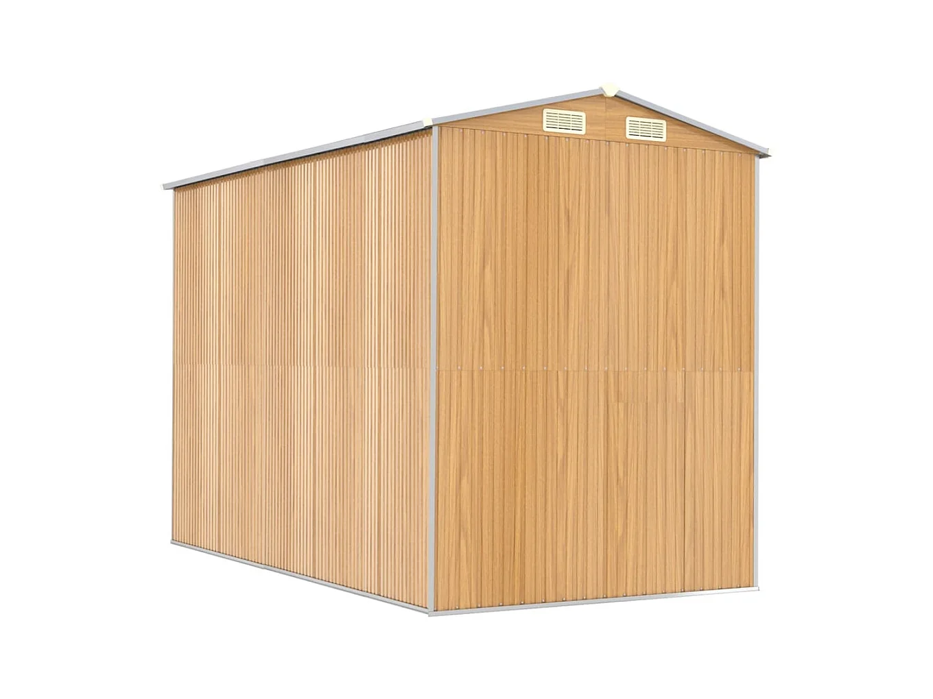 Garden Furniture -  Abri de jardin Marron clair 192x274x223 cm Acier galvanisé