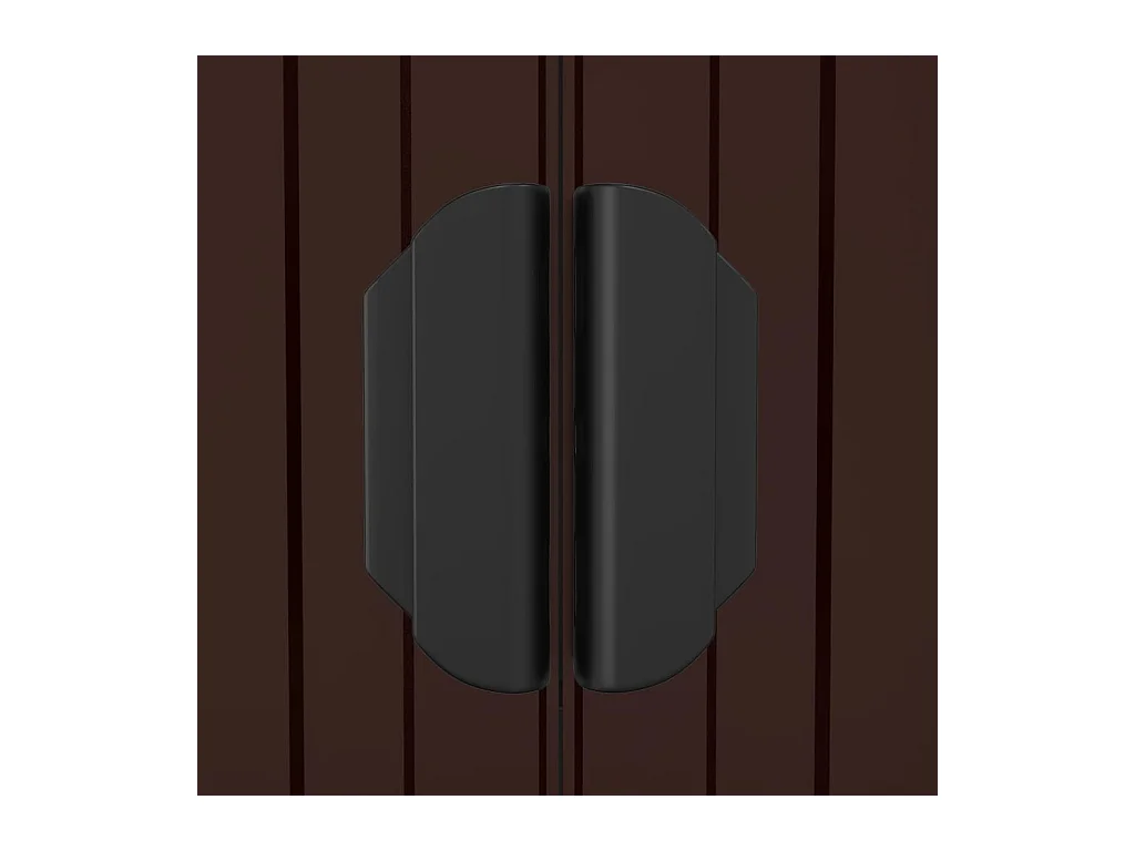 Garden Furniture -  Abri de jardin Marron foncé 192x440x223 cm Acier galvanisé