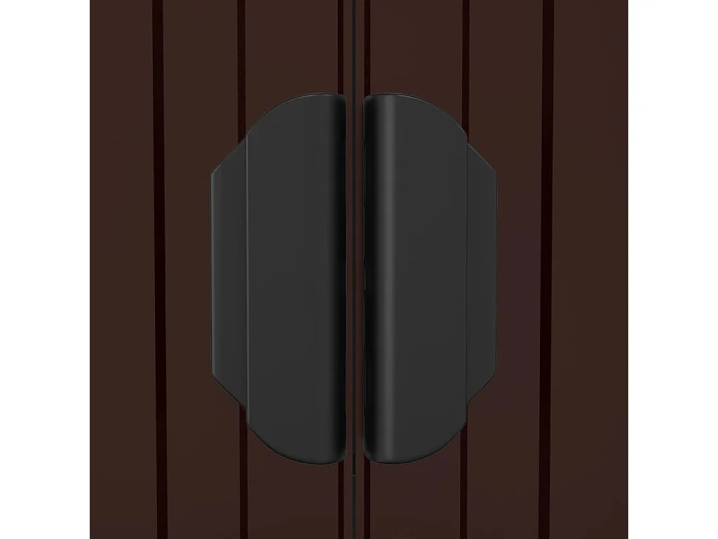 Garden Furniture -  Cobertizo jardín acero galvanizado marrón oscuro 192x440x223 cm