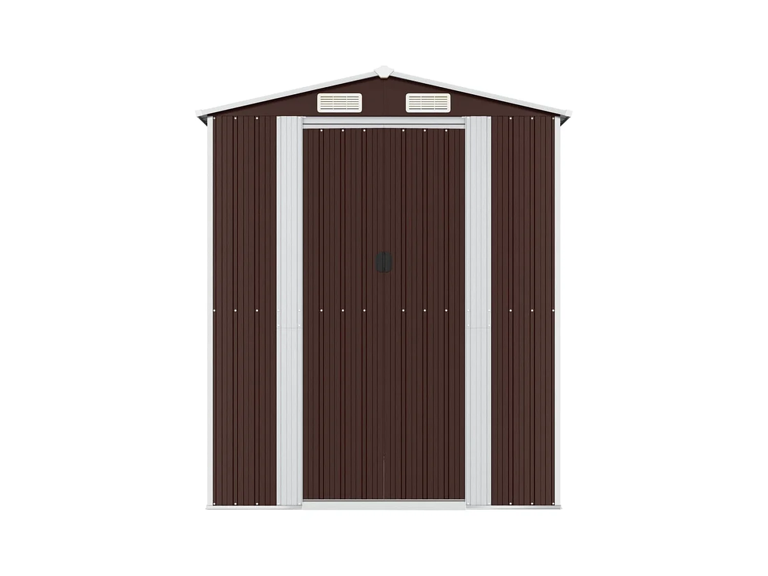 Garden Furniture -  Abri de jardin Marron foncé 192x689x223 cm Acier galvanisé