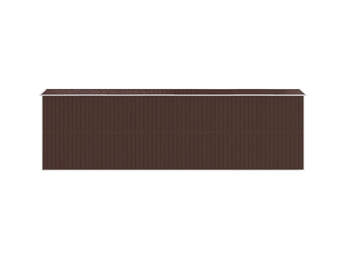 Garden Furniture -  Abri de jardin Marron foncé 192x689x223 cm Acier galvanisé