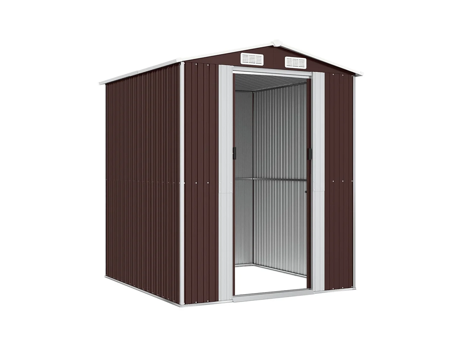 Garden Furniture -  Abri de jardin Marron foncé 192x191x223 cm Acier galvanisé