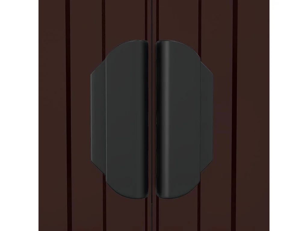 Garden Furniture -  Cobertizo jardín acero galvanizado marrón oscuro 192x191x223 cm