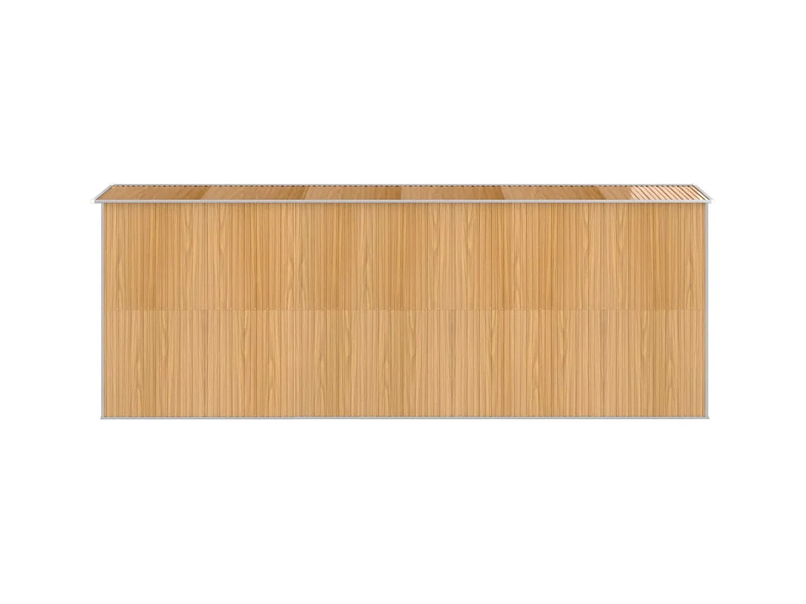 Garden Furniture -  Abri de jardin Marron clair 192x523x223 cm Acier galvanisé