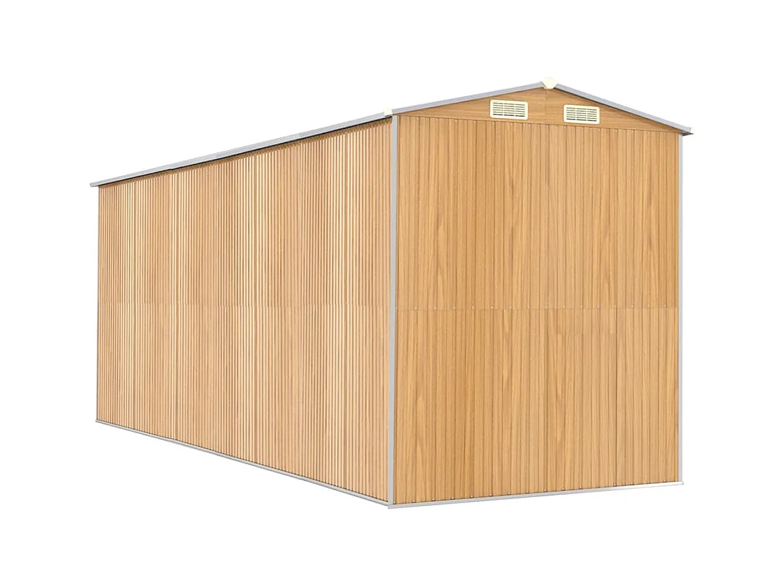 Garden Furniture -  Abri de jardin Marron clair 192x523x223 cm Acier galvanisé