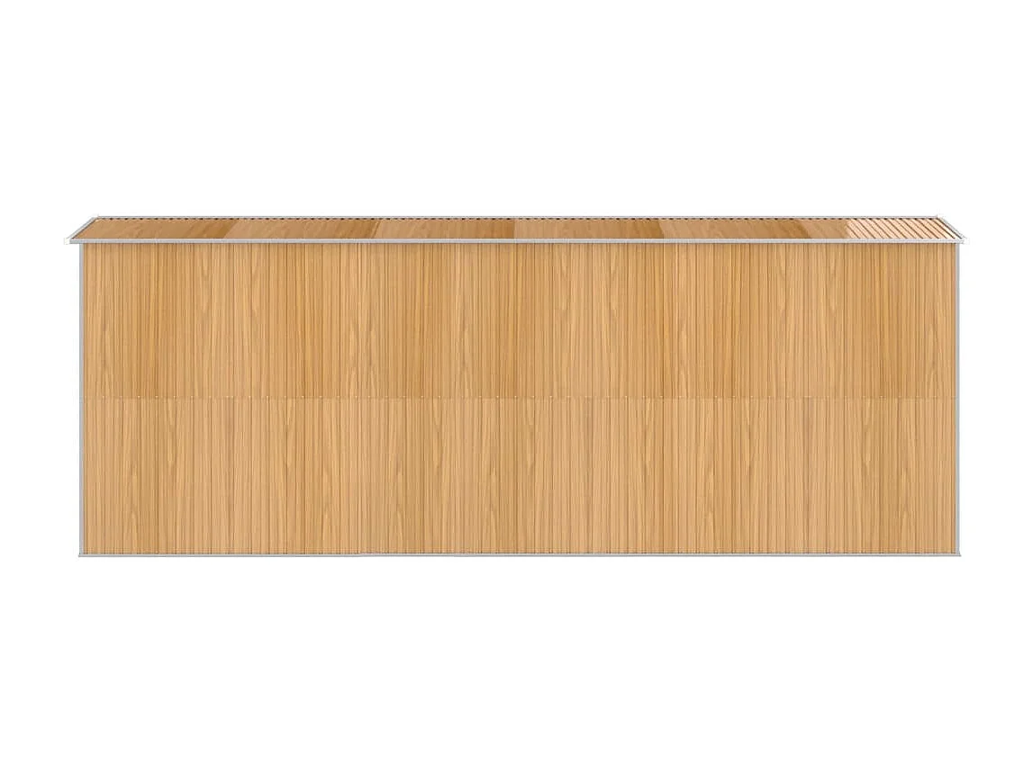 Garden Furniture -  Tuinschuur 192x523x223 cm gegalvaniseerd staal lichtbruin