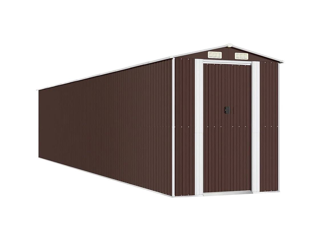 Garden Furniture -  Abri de jardin Marron foncé 192x1021x223 cm Acier galvanisé