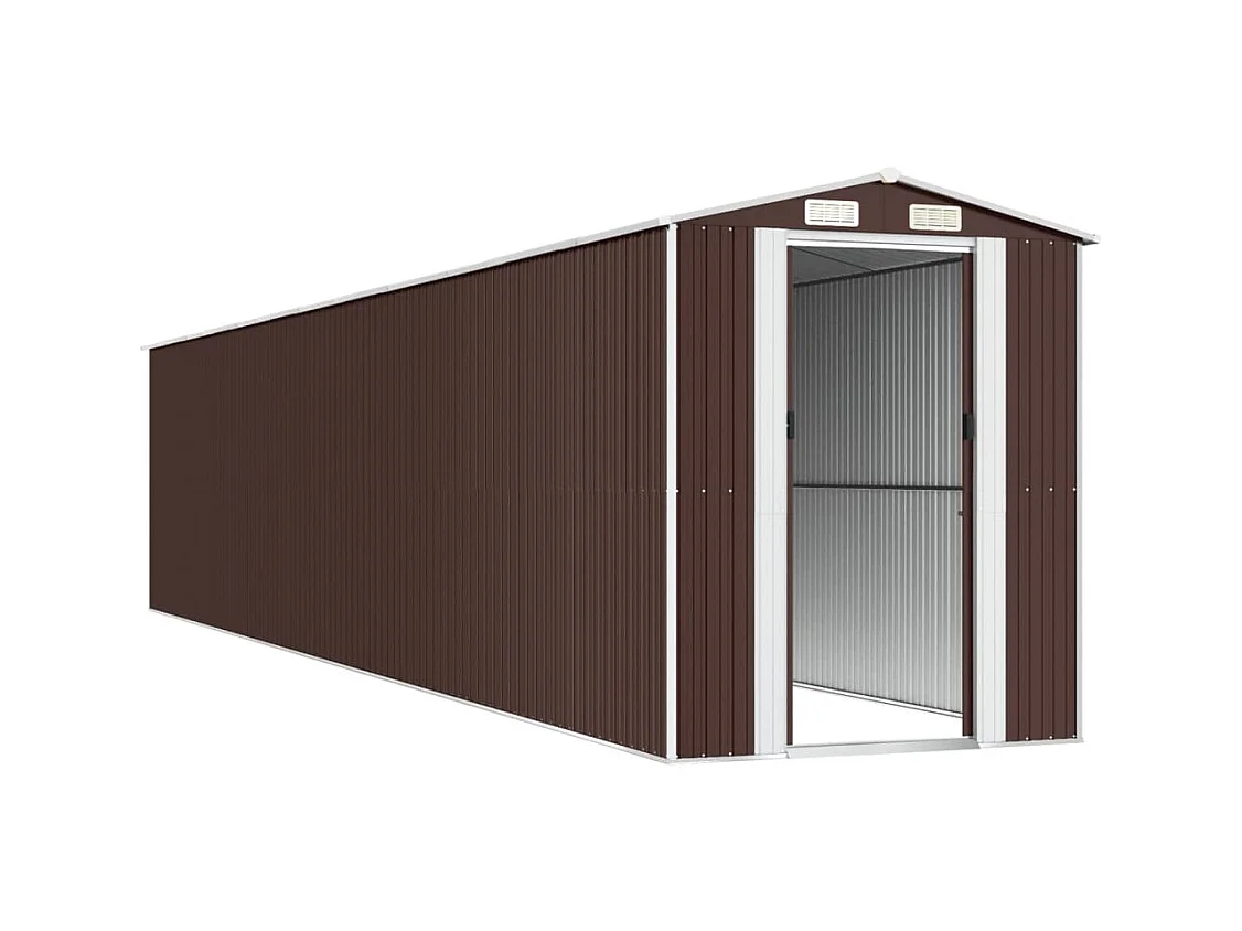 Garden Furniture -  Abri de jardin Marron foncé 192x1021x223 cm Acier galvanisé