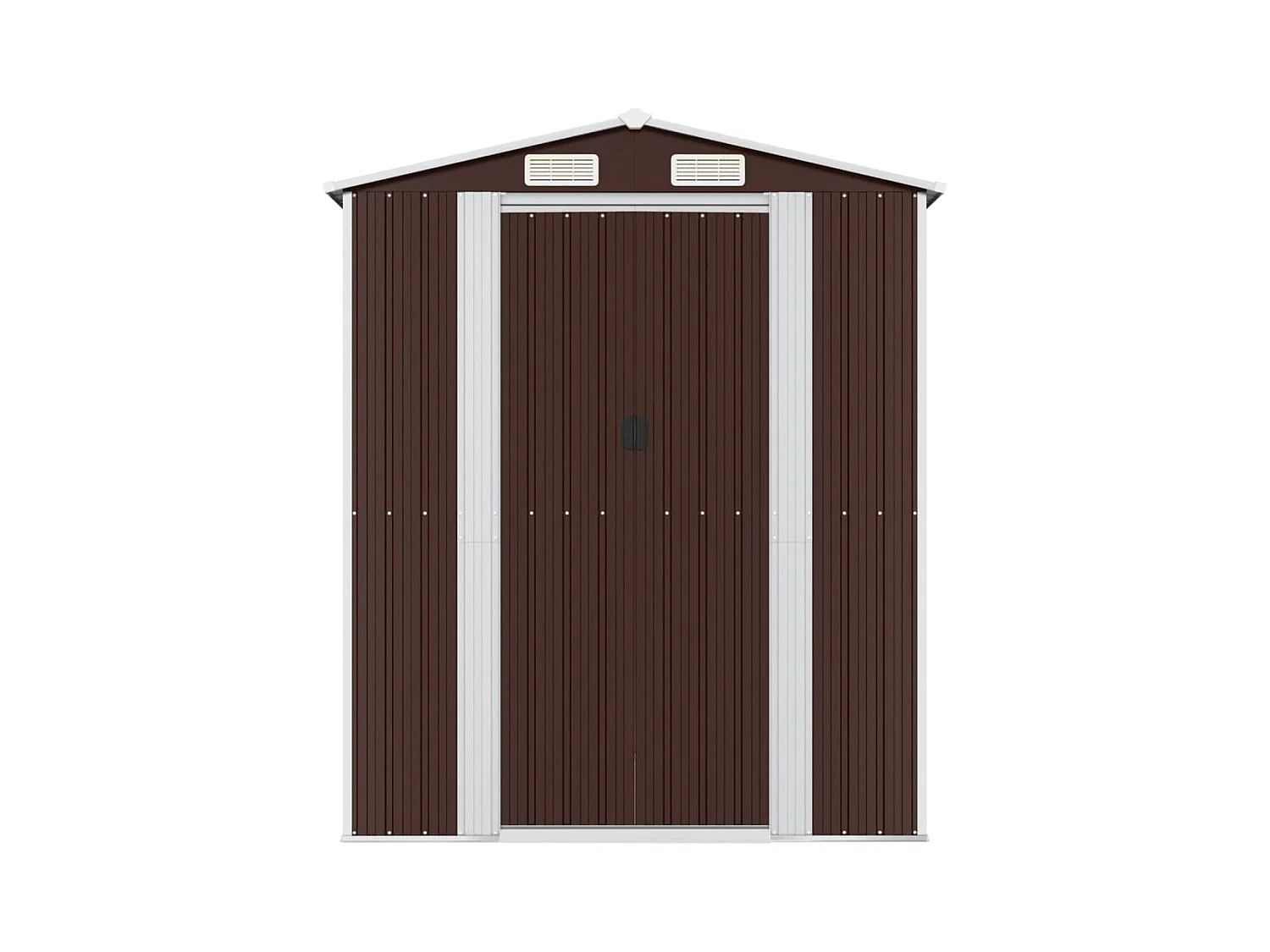 Garden Furniture -  Abri de jardin Marron foncé 192x357x223 cm Acier galvanisé