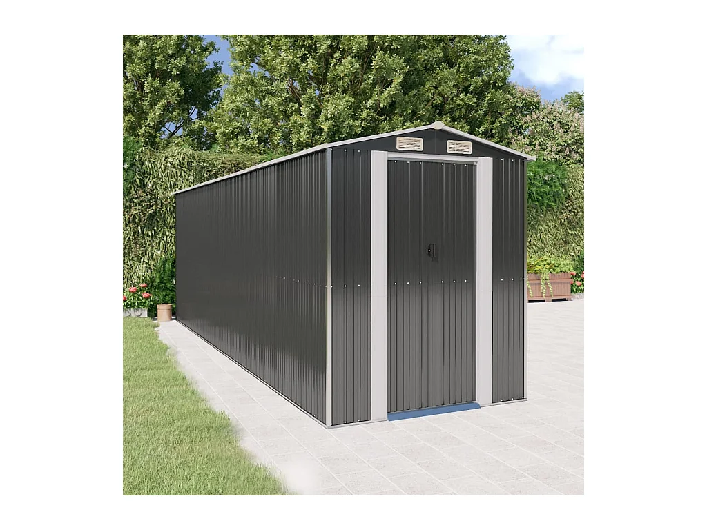 Garden Furniture -  Abri de jardin Anthracite 192x606x223 cm Acier galvanisé