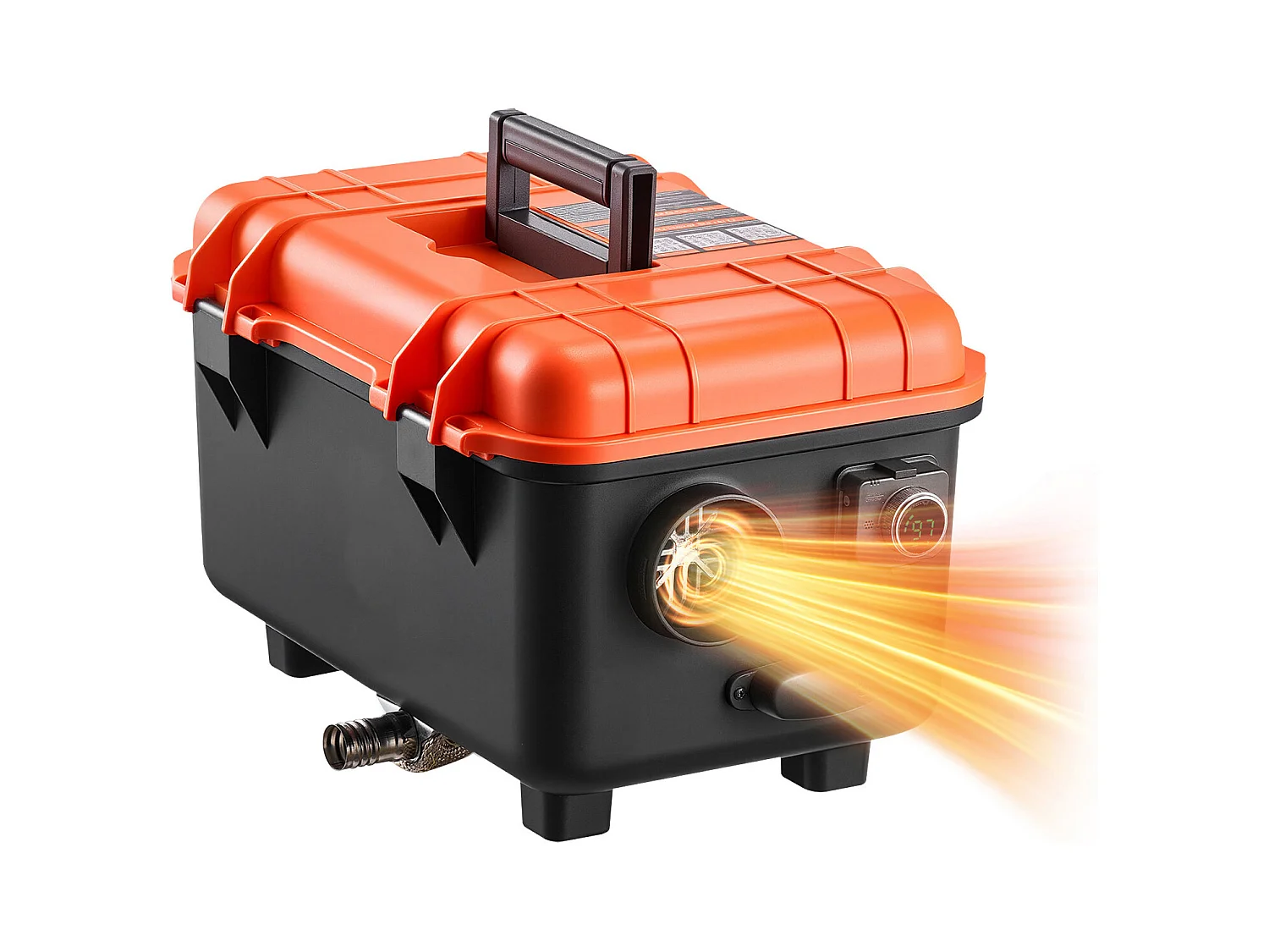 Dieselverwarmer SucceBuy 8 kW DC 12 V/24 V, Diesel Luchtverwarmer voor Stook, All-in-One Draagbaar, met Afstandsbediening en LCD-scherm, Tank van 4 L