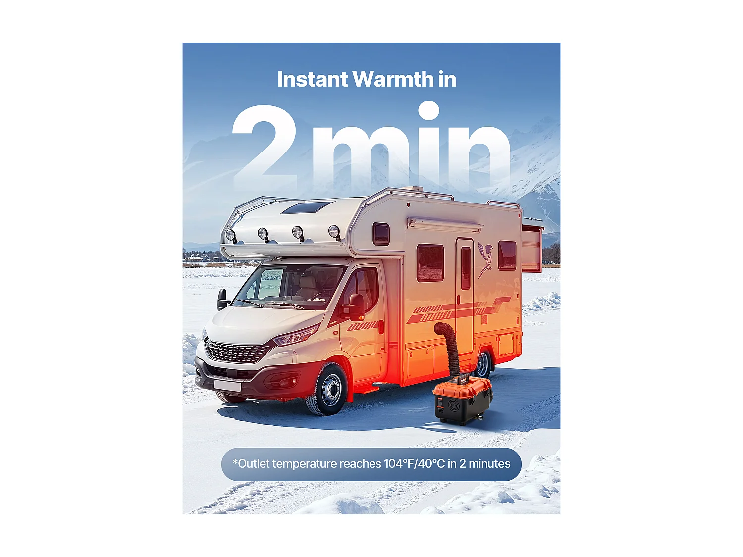 Chauffage Diesel SucceBuy 8 kW DC 12 V/24 V, Réchauffeur d'Air Diesel pour Stationnement, Tout-en-Un Portable, avec Télécommande et Écran LCD, Réservoir de 4 L