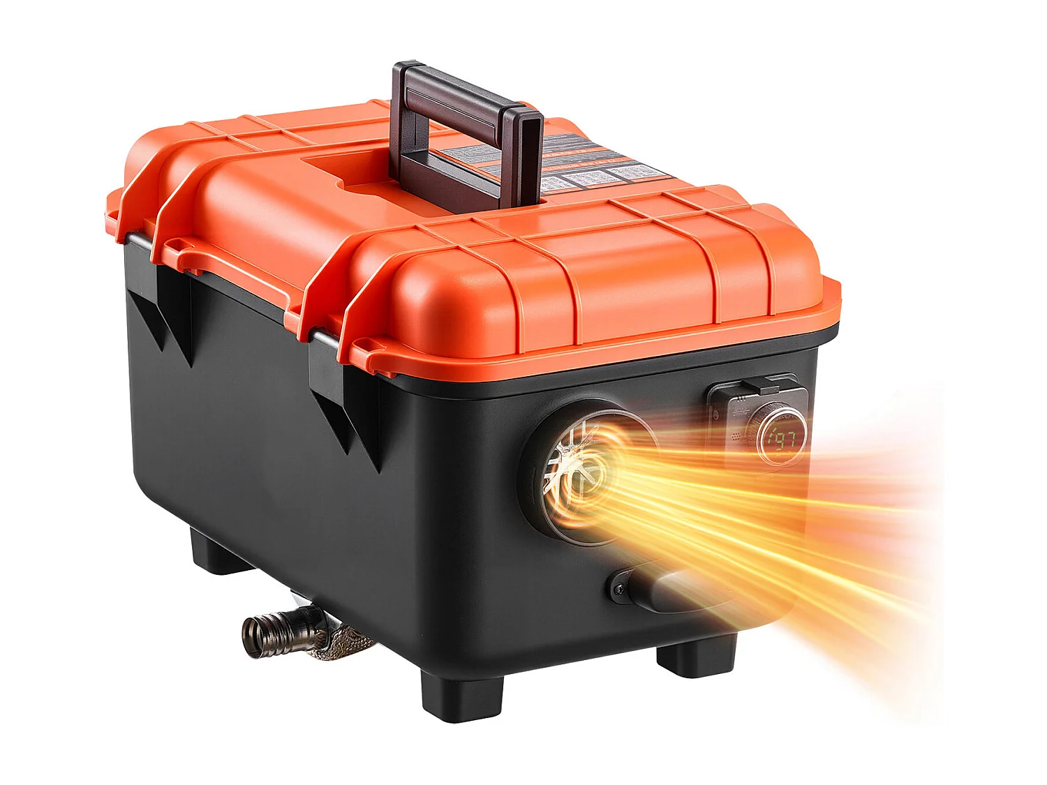 Chauffage Diesel SucceBuy 8 kW DC 12 V/24 V, Réchauffeur d'Air Diesel pour Stationnement, Tout-en-Un Portable, avec Télécommande et Écran LCD, Réservoir de 4 L