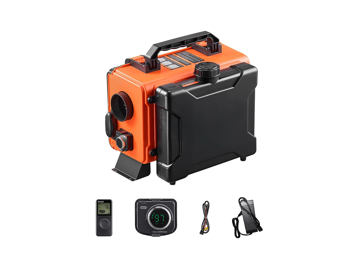 Dieselverwarmer SucceBuy 8 kW DC 12 V/24 V, Diesel Luchtverwarmer voor Stook, All-in-One Draagbaar, met Afstandsbediening en LCD-scherm