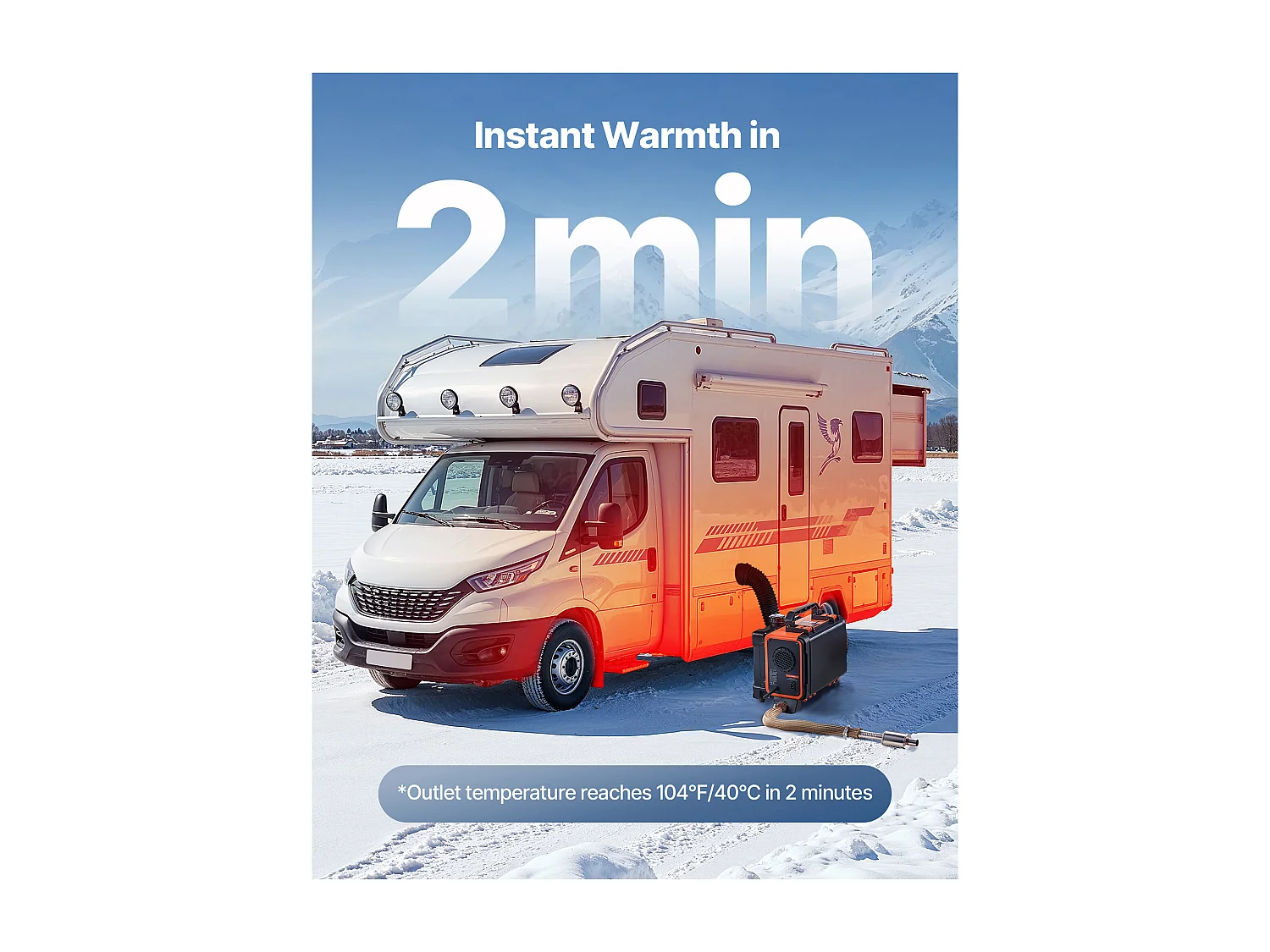 Chauffage Diesel SucceBuy 8 kW DC 12 V/24 V, Réchauffeur d'Air Diesel pour Stationnement, Tout-en-Un Portable, avec Télécommande et Écran LCD