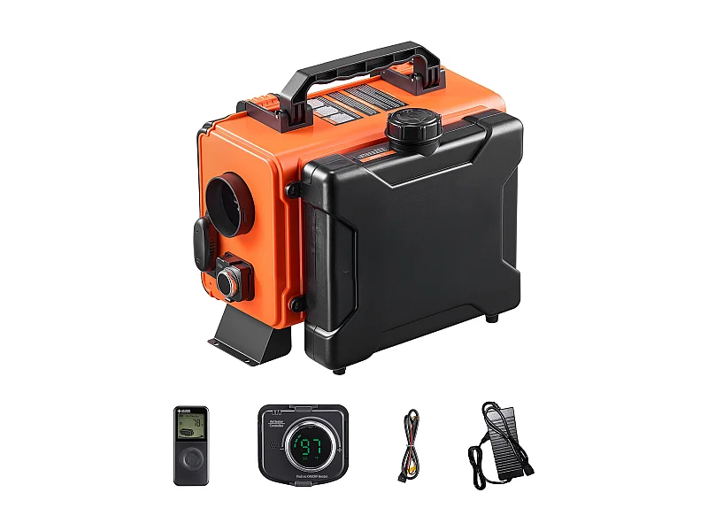 Chauffage Diesel SucceBuy 8 kW DC 12 V/24 V, Réchauffeur d'Air Diesel pour Stationnement, Tout-en-Un Portable, avec Télécommande et Écran LCD