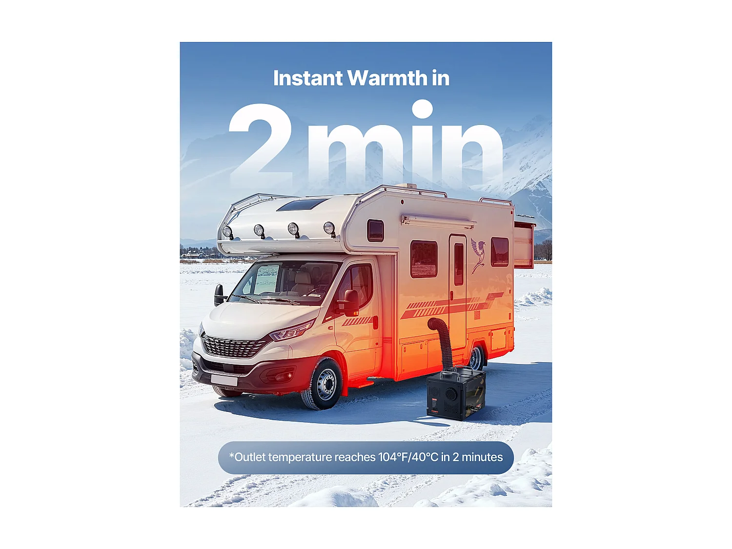 Dieselverwarmer SucceBuy 8 kW DC 12 V/24 V, Diesel Luchtverwarmer All-in-One Draagbaar, met Bluetooth App Besturing, voor Truck Camper