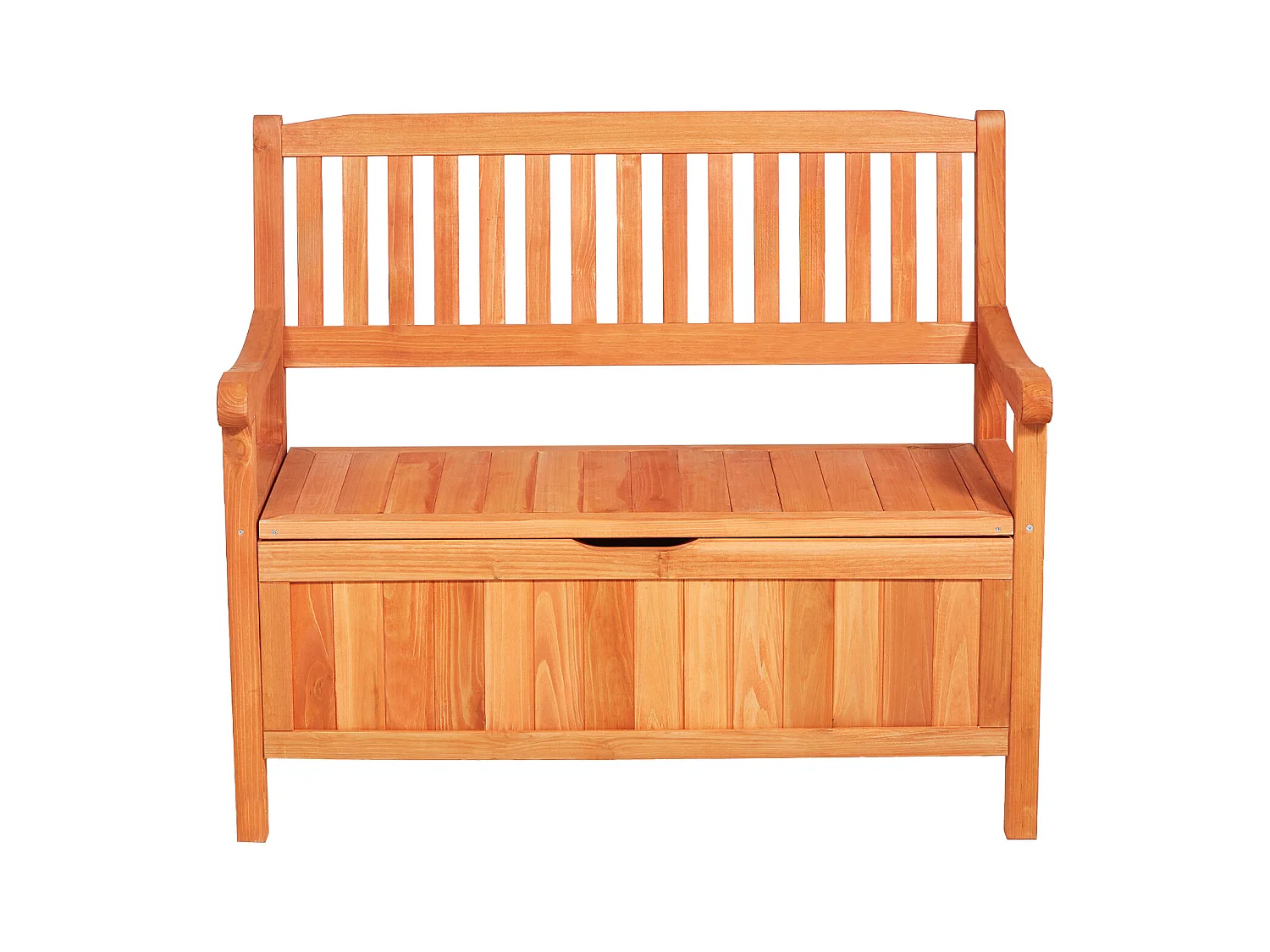 Banc de Rangement SucceBuy Extérieur en Bois Coffre de Jardin 125 L Banc de Terrasse 2 en 1 avec Poignée Latérale, Capacité de Charge 319,8 kg