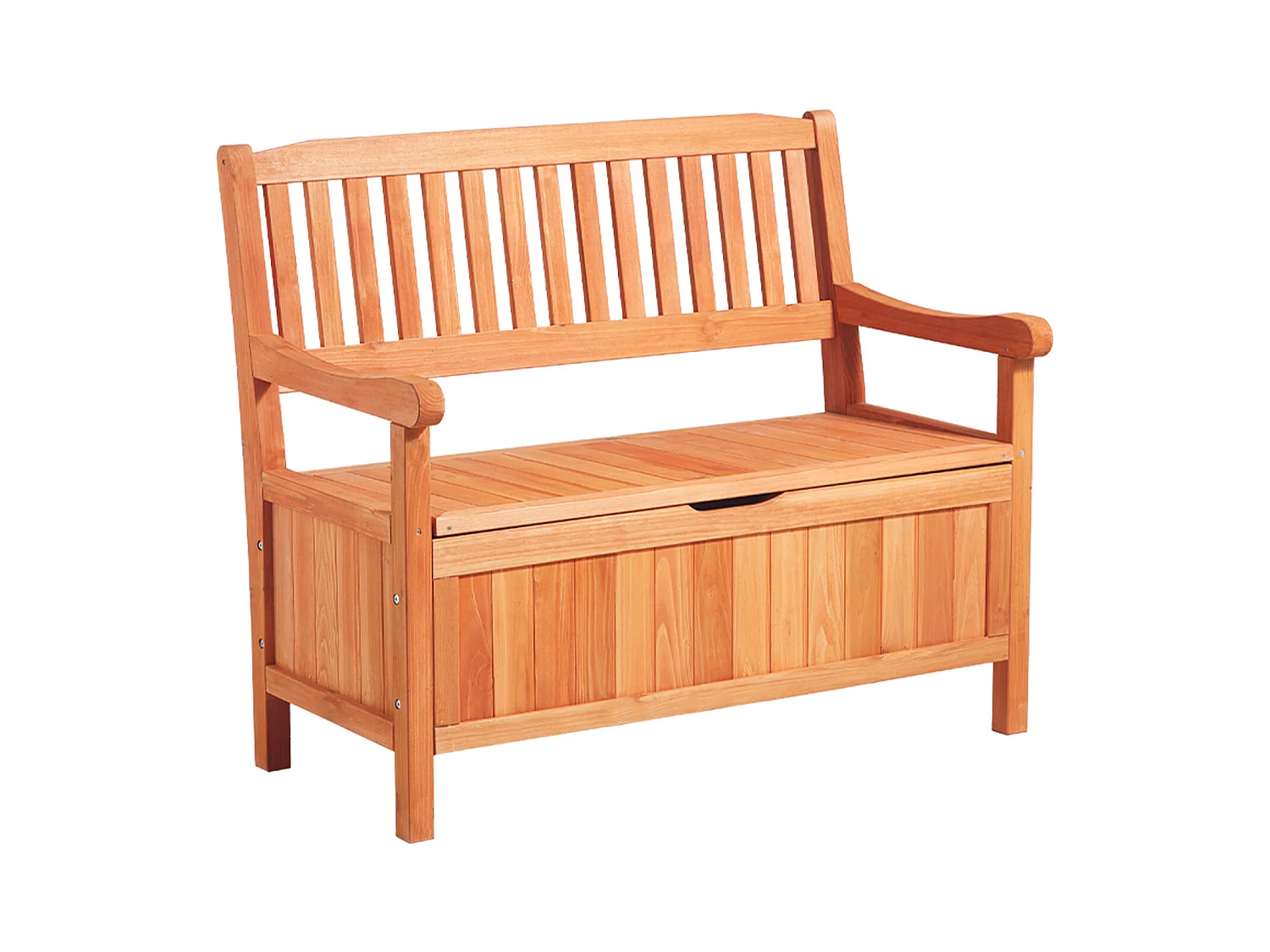 Banc de Rangement SucceBuy Extérieur en Bois Coffre de Jardin 125 L Banc de Terrasse 2 en 1 avec Poignée Latérale, Capacité de Charge 319,8 kg
