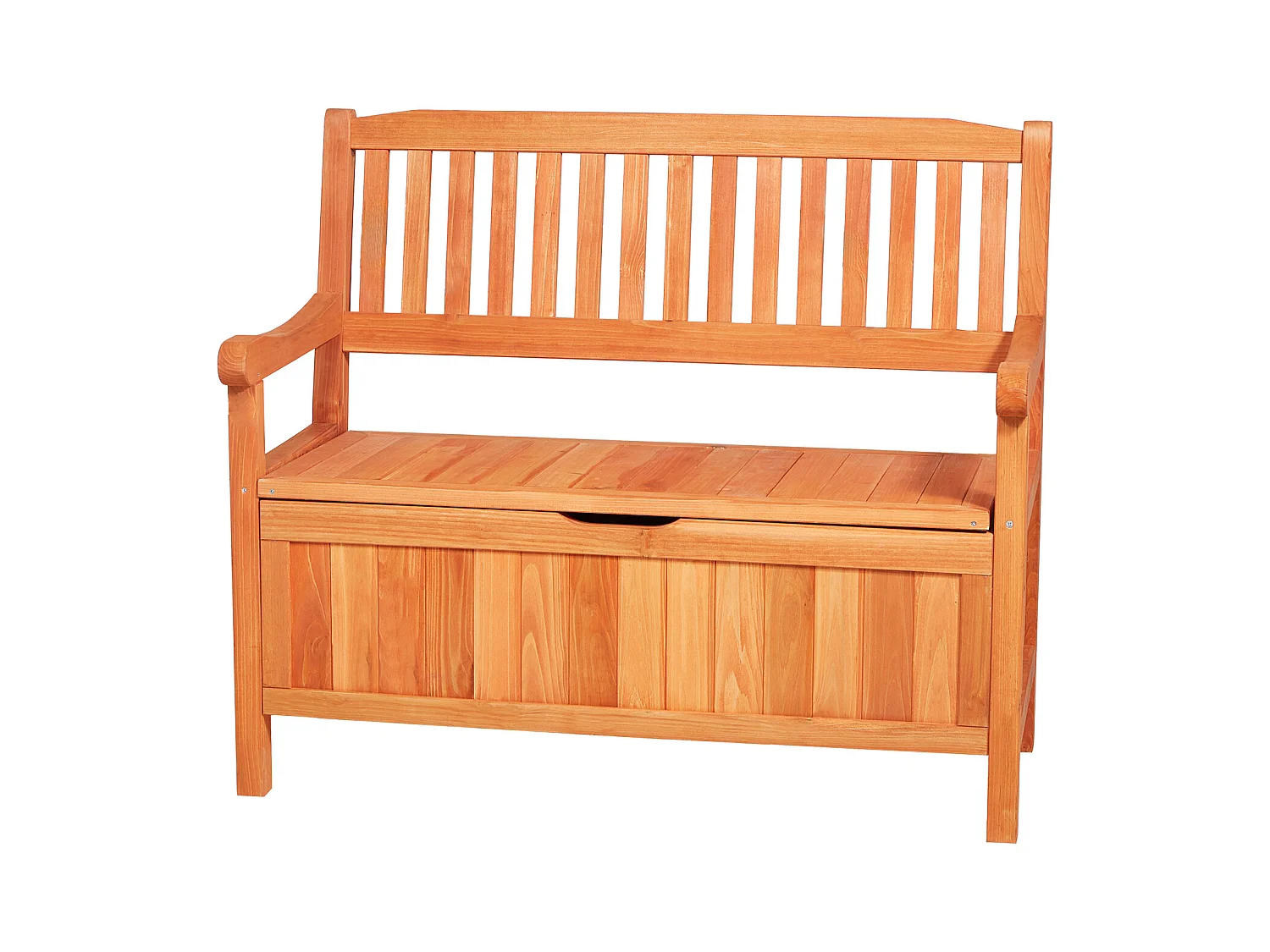 Banc de Rangement SucceBuy Extérieur en Bois Coffre de Jardin 125 L Banc de Terrasse 2 en 1 avec Poignée Latérale, Capacité de Charge 319,8 kg