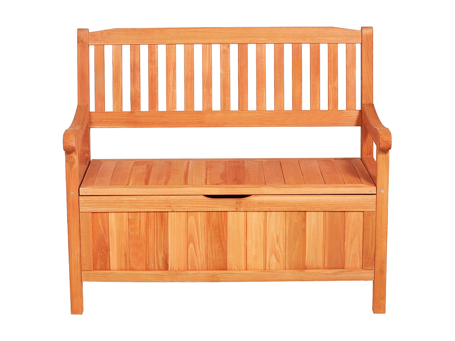 Banc de Rangement SucceBuy Extérieur en Bois Coffre de Jardin 125 L Banc de Terrasse 2 en 1 avec Poignée Latérale, Capacité de Charge 319,8 kg