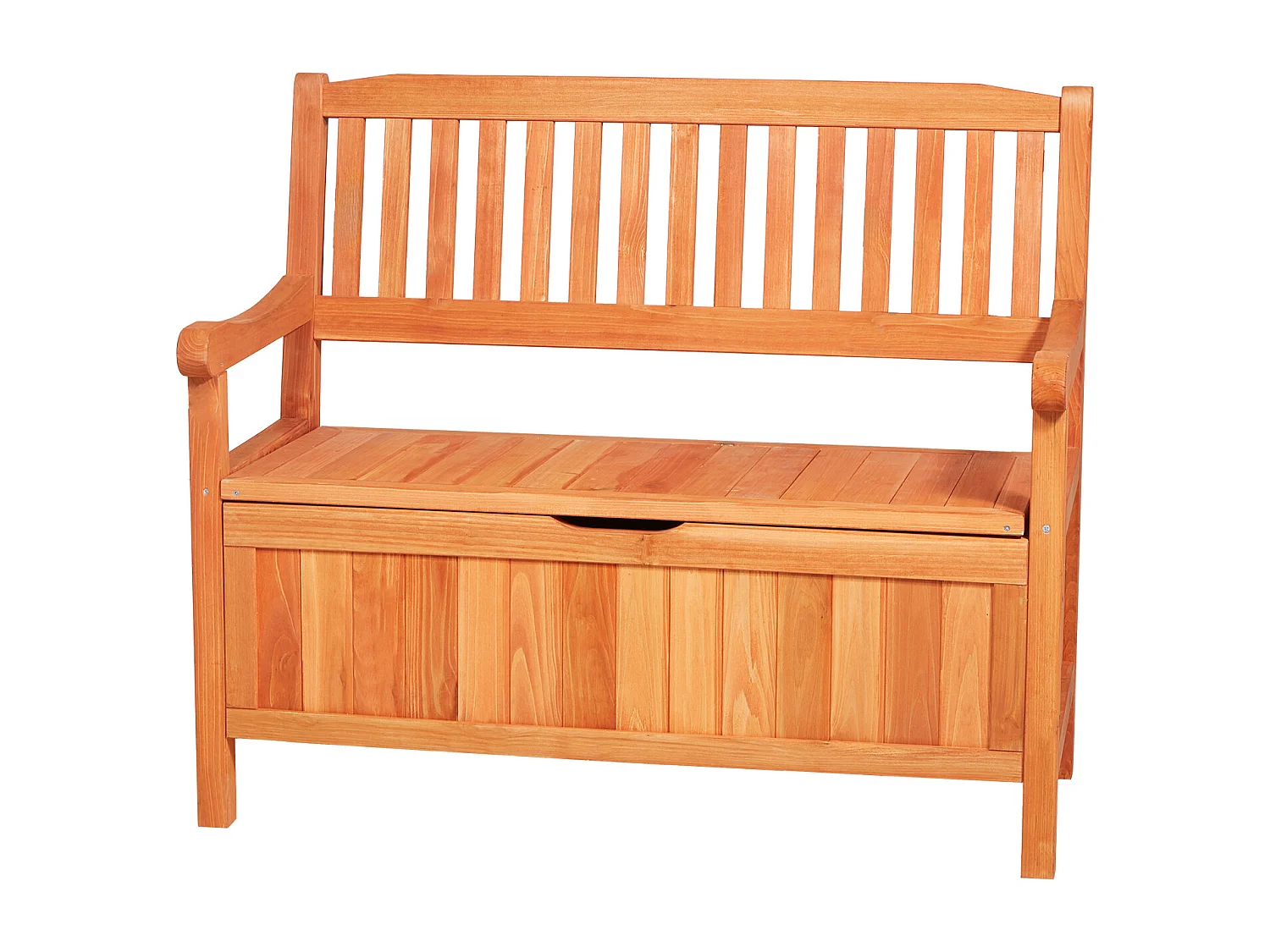 Banc de Rangement SucceBuy Extérieur en Bois Coffre de Jardin 125 L Banc de Terrasse 2 en 1 avec Poignée Latérale, Capacité de Charge 319,8 kg