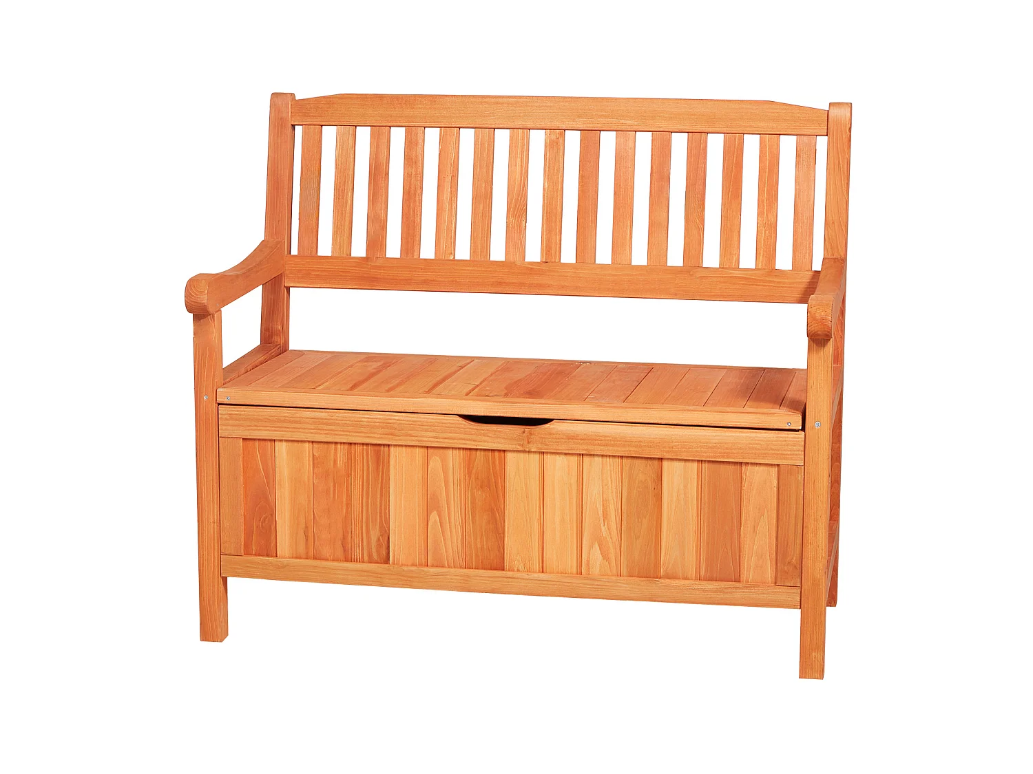 Banco de Almacenamiento SucceBuy Exterior en Madera Cofre de Jardín 125 L Banco de Terraza 2 en 1 con Asa Lateral, Capacidad de Carga 319,8 kg