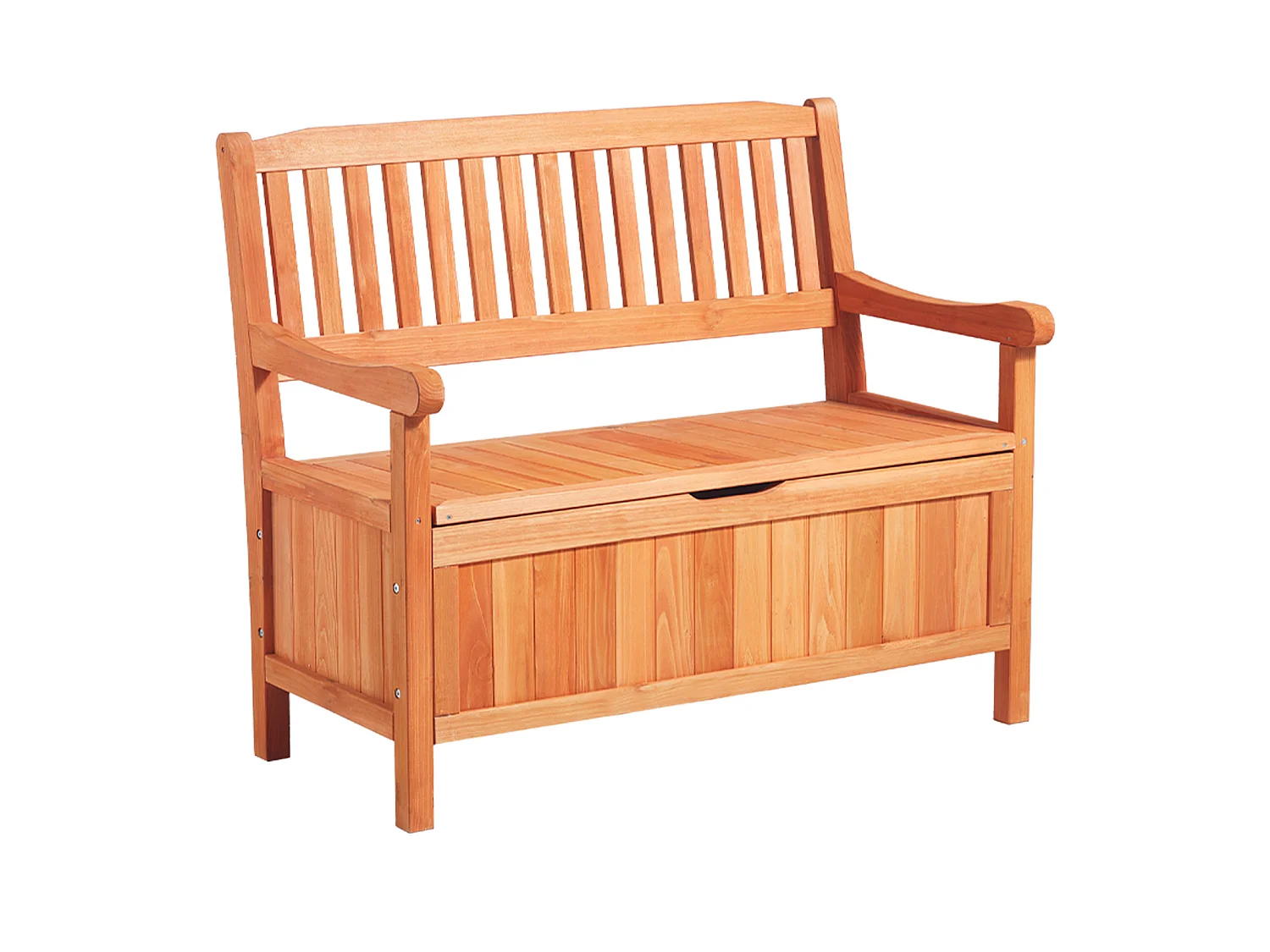 Banco de Almacenamiento SucceBuy Exterior en Madera Cofre de Jardín 125 L Banco de Terraza 2 en 1 con Asa Lateral, Capacidad de Carga 319,8 kg