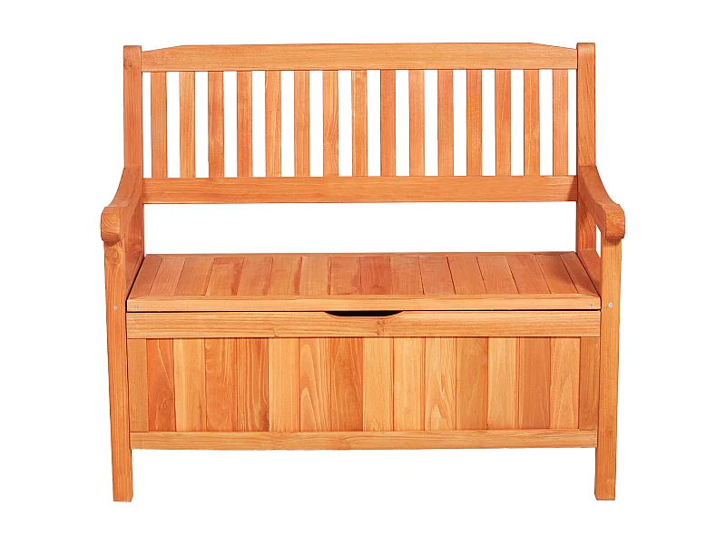 Banc de Rangement SucceBuy Extérieur en Bois Coffre de Jardin 125 L Banc de Terrasse 2 en 1 avec Poignée Latérale, Capacité de Charge 319,8 kg