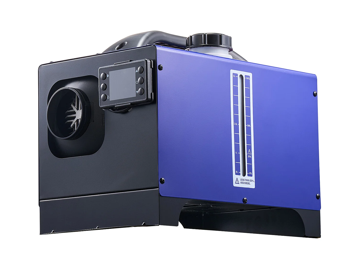 Calentador Diésel SucceBuy 8 kW DC 12 V/24 V, Calentador de Aire Diésel para Estacionamiento, Portátil Todo-en-Uno, con Mando a Distancia y Pantalla LCD, Azul