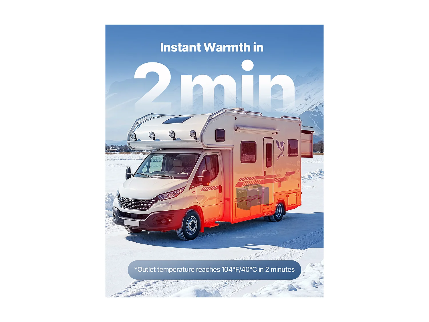 Chauffage Diesel SucceBuy 8 kW DC 12 V/24 V, Réchauffeur d'Air Diesel pour Stationnement, Portable Tout-en-Un, avec Télécommande et Écran LCD, Bleu