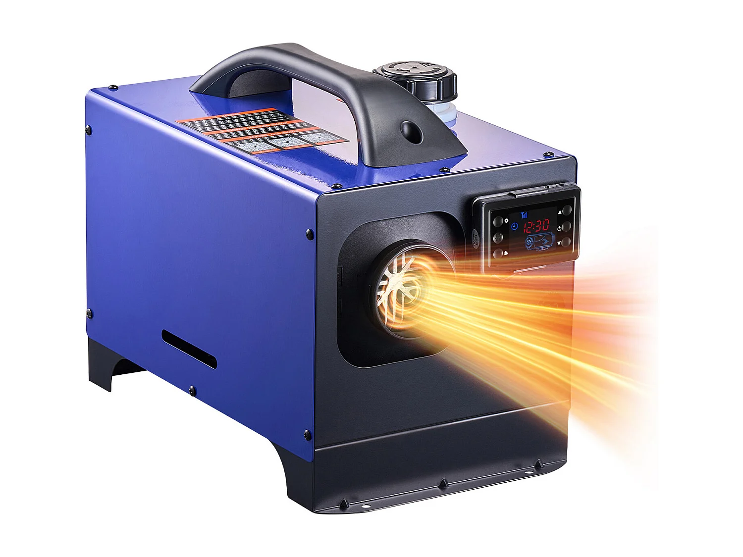 Chauffage Diesel SucceBuy 8 kW DC 12 V/24 V, Réchauffeur d'Air Diesel pour Stationnement, Portable Tout-en-Un, avec Télécommande et Écran LCD, Bleu