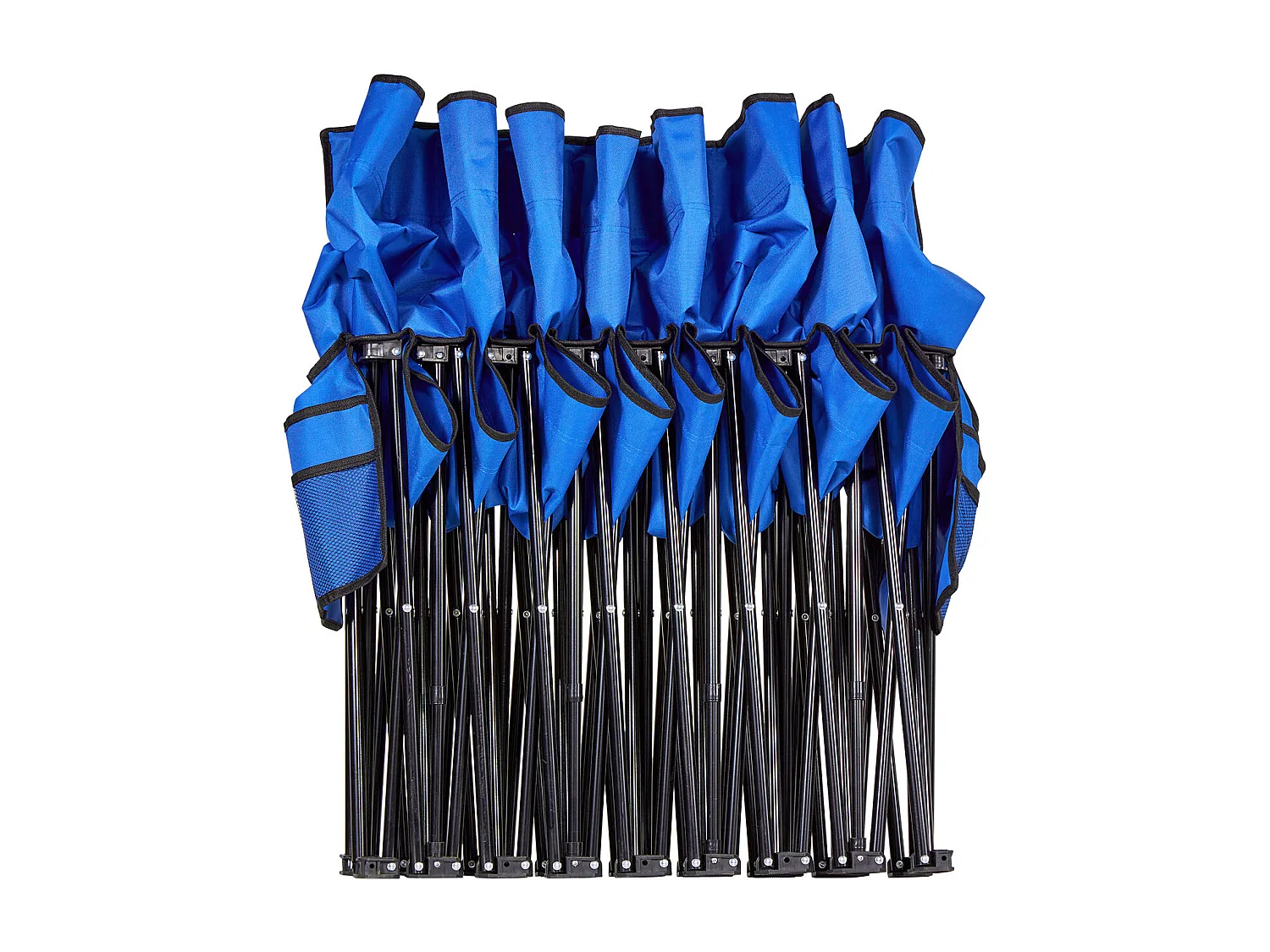 Banc Pliant SucceBuy, Portable à 8 Places, Banc de Camping Pliable avec Poches de Rangement et Sac de Transport, pour Événements en Plein Air, Bleu