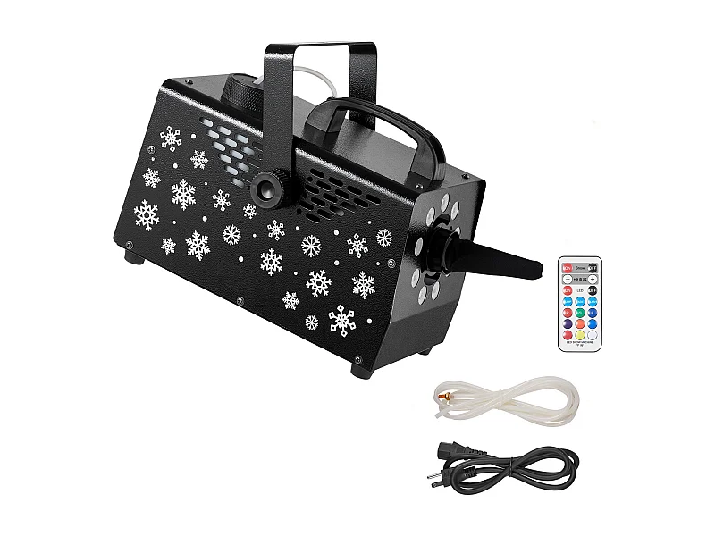 Machine à Neige SucceBuy 900 W, Machine à Flocons de Neige Artificielle Portative Suspendue, avec Lumière Ambiante, Télécommande sans Fil, Réservoir 1 L