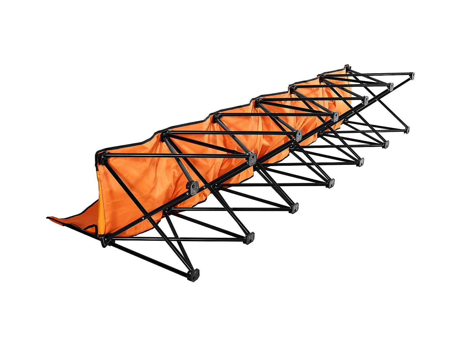 Klapbank SucceBuy, Draagbaar, 6 Zitplaatsen, Opvouwbare Campingbank met Opbergvakken en Draagtas, voor Buitenevenementen, Oranje