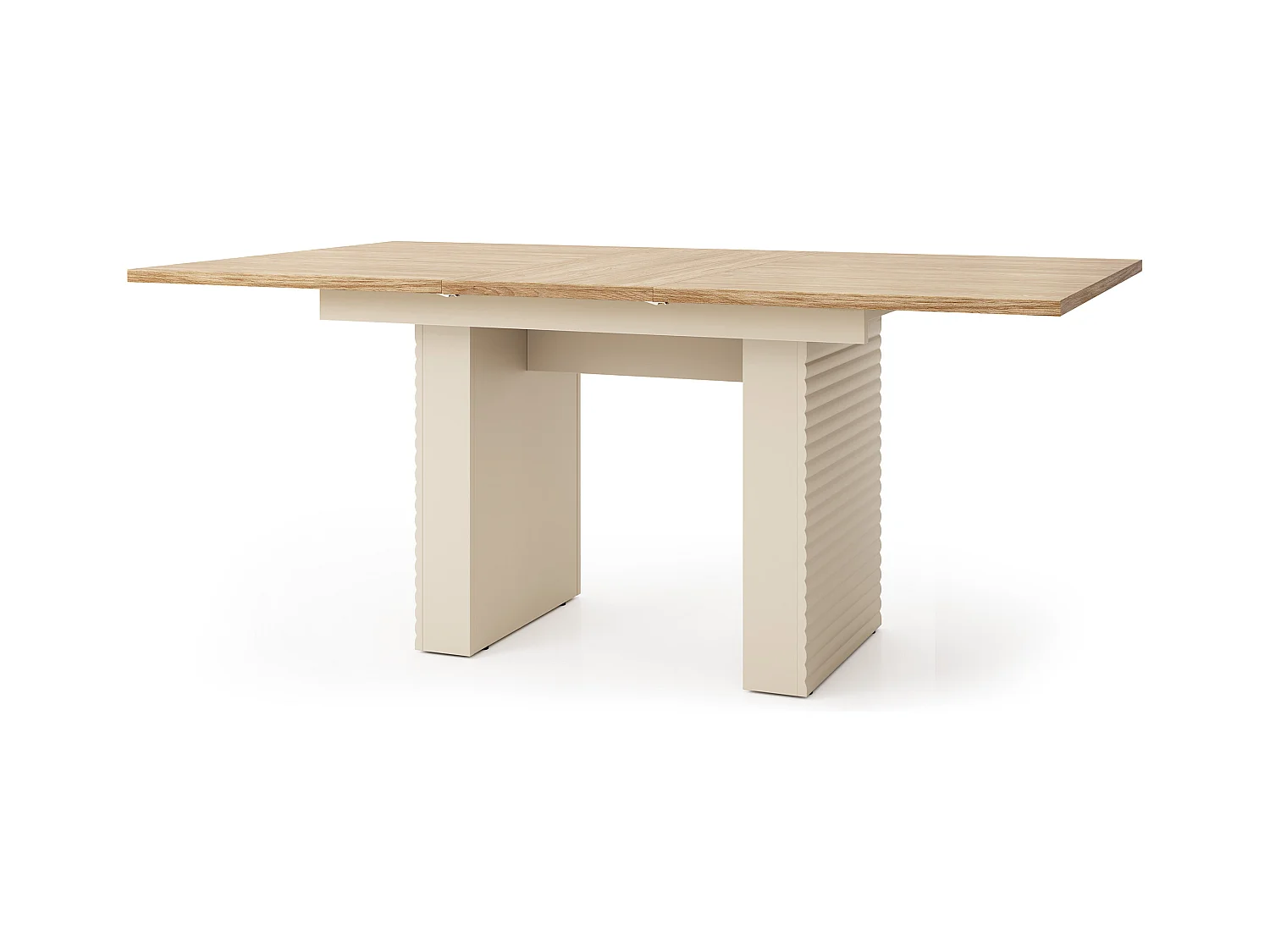 MINIO go for it, Table de salle à manger LITA 6, à rallonges, chêne huilé/cachemire