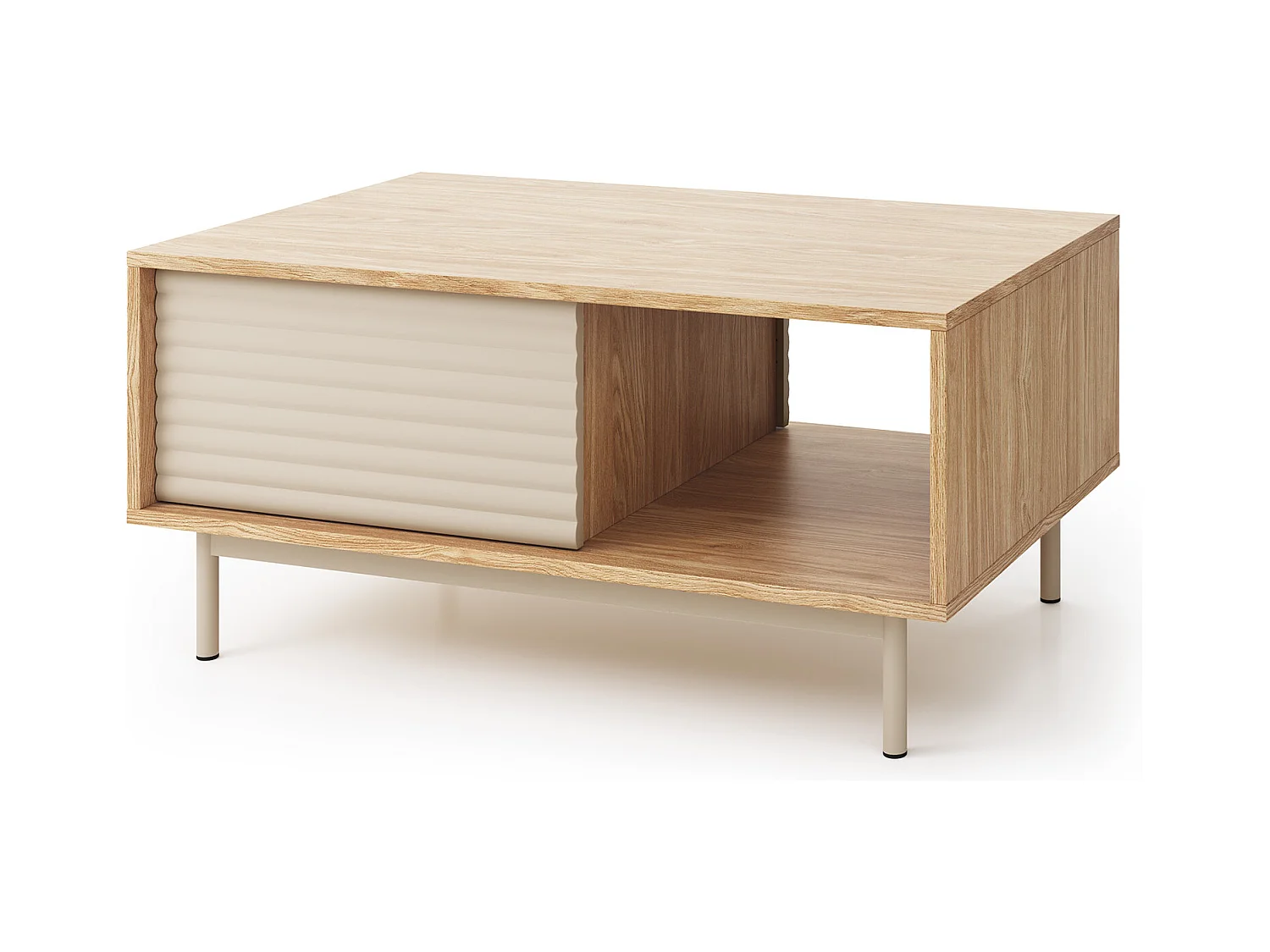 MINIO go for it, Table basse LITA 5, chêne huilé/cachemire