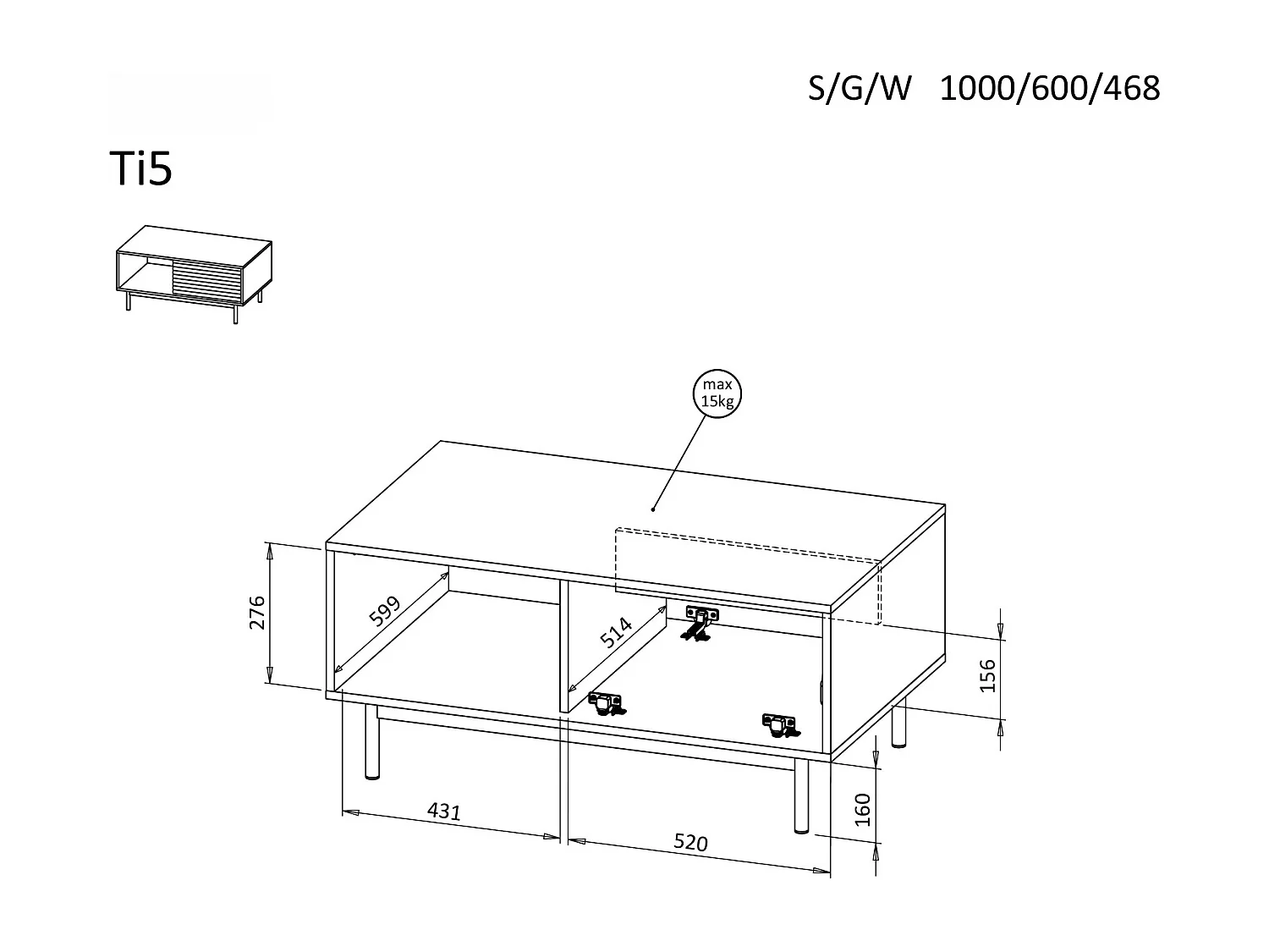 MINIO go for it, Table basse LITA 5, chêne huilé/cachemire
