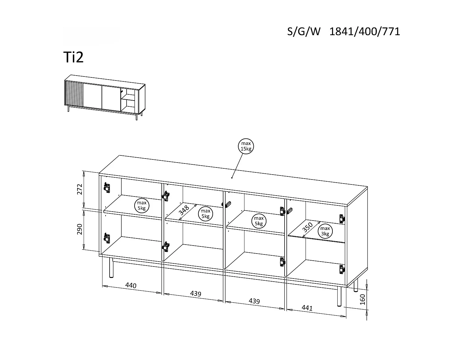 MINIO go for it, Kommode LITA 2 mit Verglasung, mit LED-Beleuchtung, Eiche geölt/Kaschmir