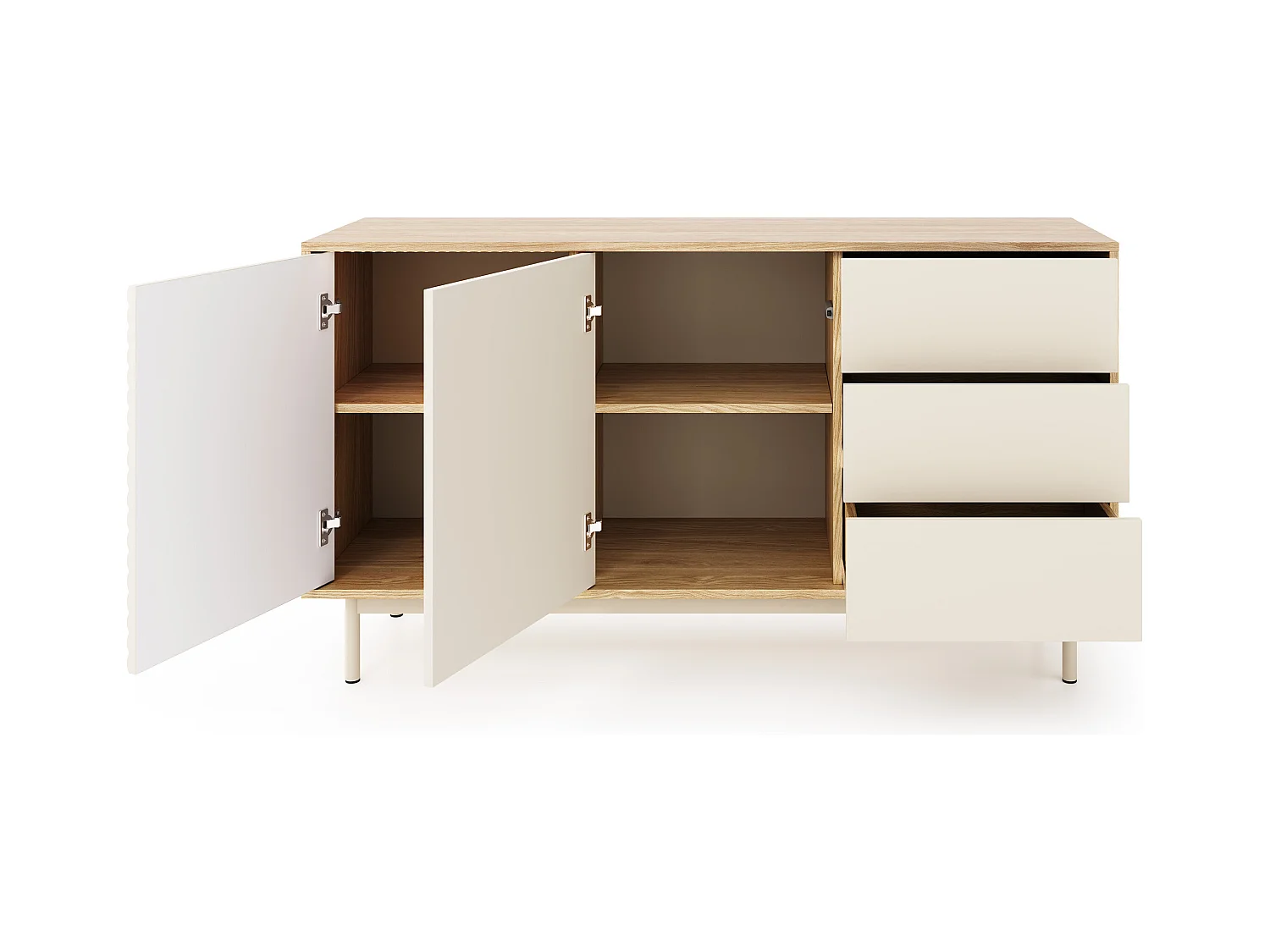 MINIO go for it, commode LITA 3, chêne huilé/cachemire