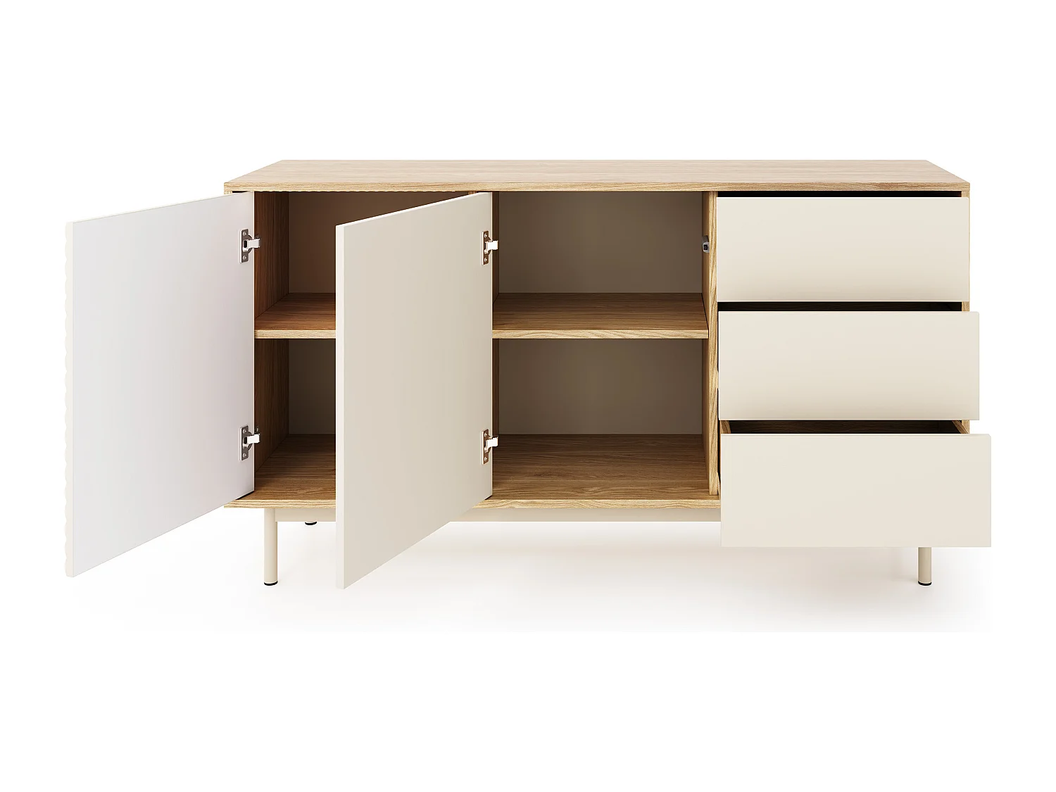 MINIO go for it, commode LITA 3, chêne huilé/cachemire