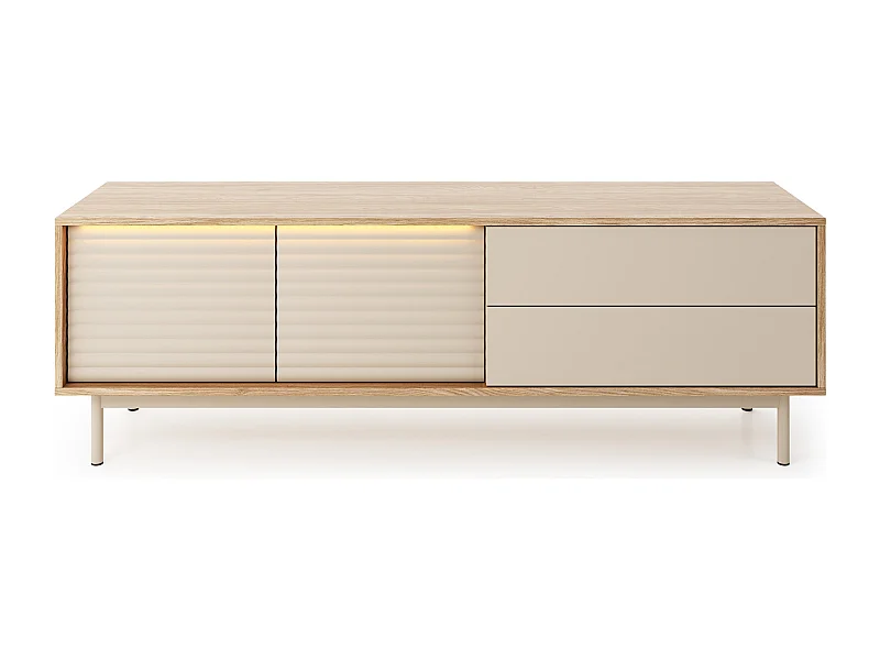 MINIO go for it, Stolik TV LITA 4, dąb olejowany/kaszmir