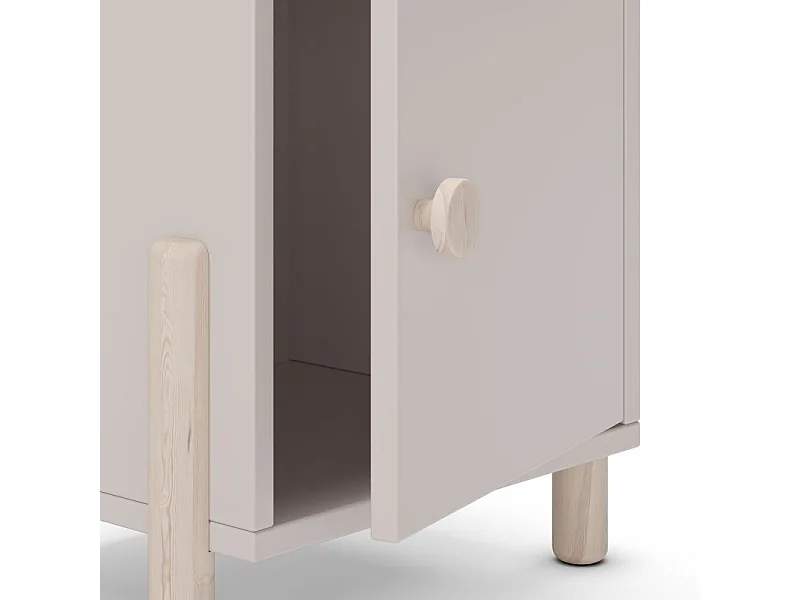 Mesita de noche Misty Dawn Beige - Oak Soft