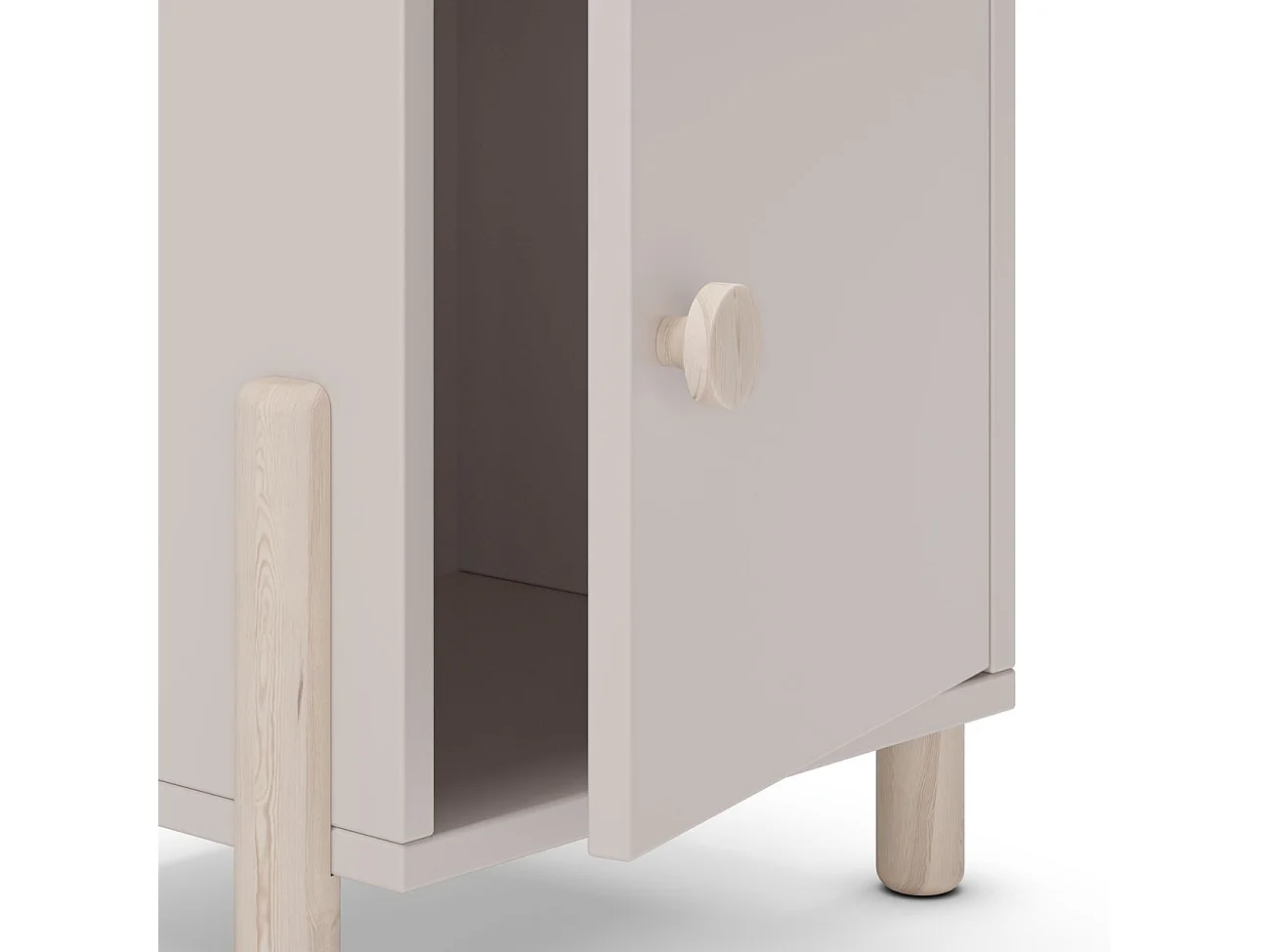 Mesita de noche Misty Dawn Beige - Oak Soft