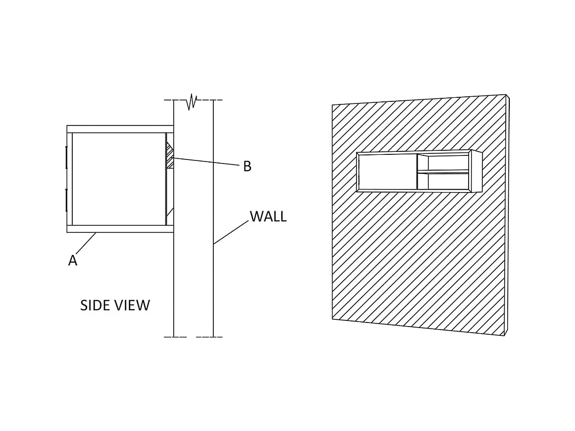 Wendil  Meuble TV mural 180x30x30 cm Bois de teck massif