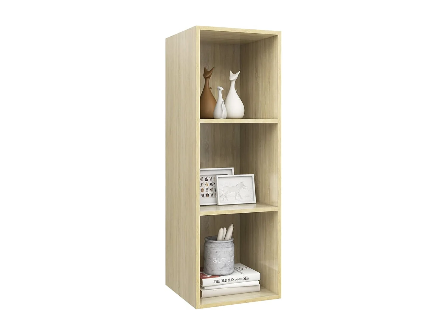 Aymee  Tv-wandmeubel 37x37x107 cm bewerkt hout sonoma eikenkleurig