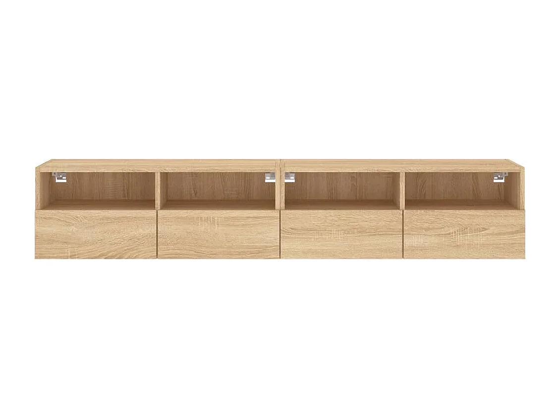 Sil  Tv-wandmeubels 2 st 80x30x30 cm bewerkt hout sonoma eikenkleur