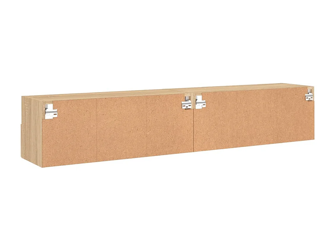 Sil  Meubles TV muraux 2 pcs chêne sonoma 80x30x30cm bois ingénierie